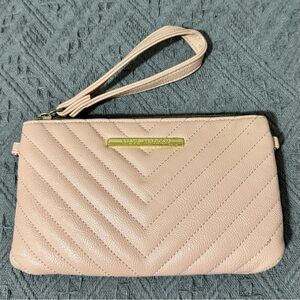 Steve Madden Pink Chevron Clutch
